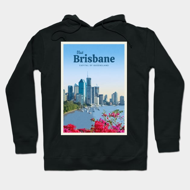 Visit Brisbane Hoodie by Mercury Club